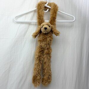 K&M International Hanging Dog 16" Plush Stuffed Toy Brown